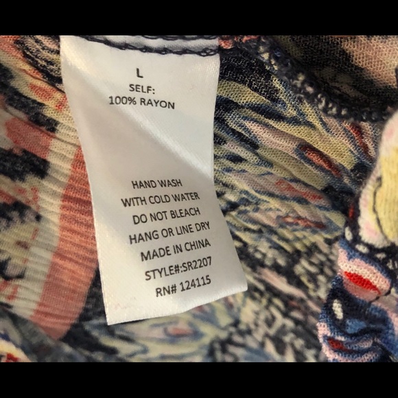 Sophie Rue Boho High-Low Rayon Tank Large - Picture 5 of 5